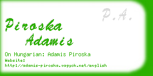 piroska adamis business card